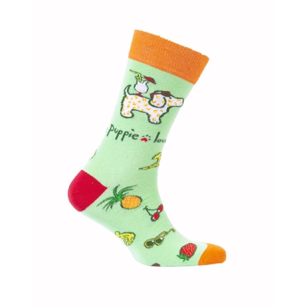 Puppie Love Dog Tropical Pup Youth Casual Socks - NEW Fast Ship